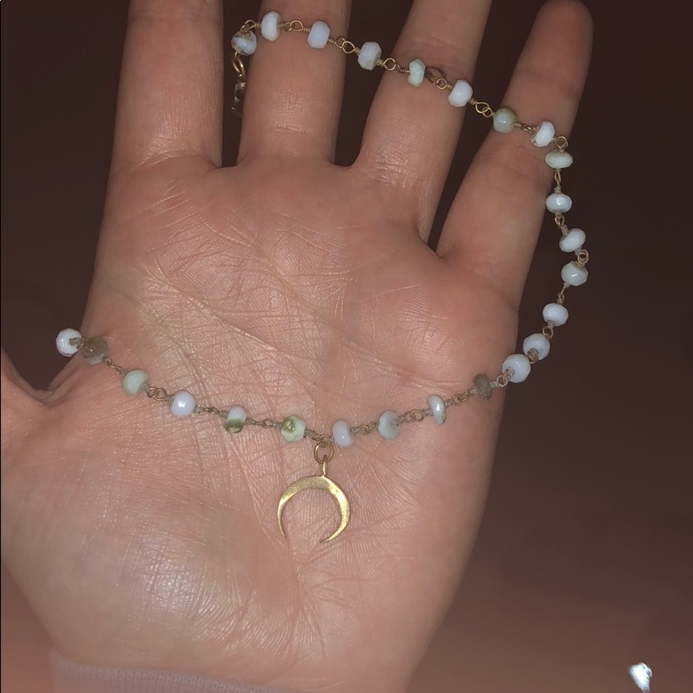 Horn beaded choker